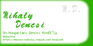 mihaly dencsi business card